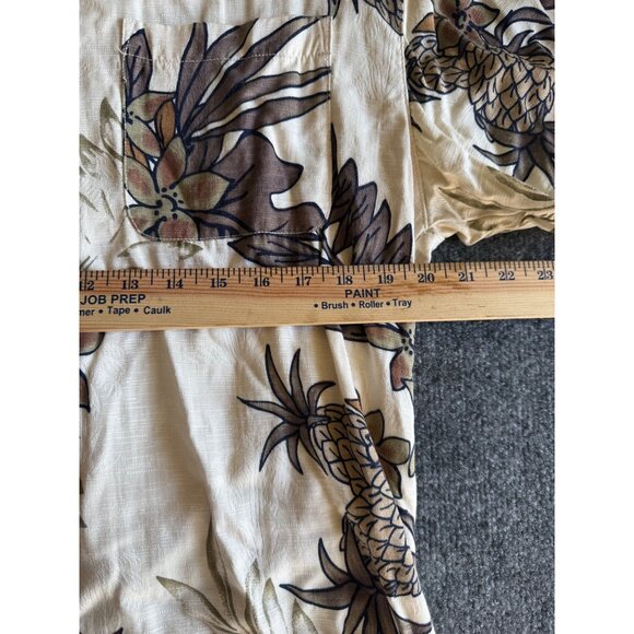 Vintage Havana Jacks Cafe Hawaiian Shirt Floral Pineapple Print 100% Cotton Mens - Picture 6 of 10